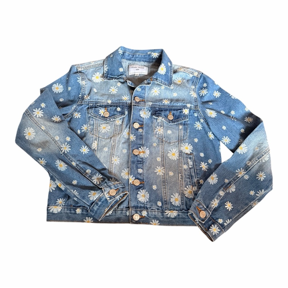 GOGO Jeans Daisy Print Denim Jacket - Picture 6 of 7